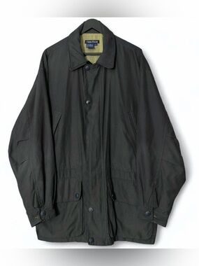 Nautica vintage sueded feel black causal 90s car coat size L